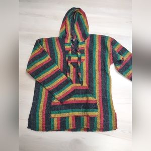 Striped Woven Hoodie